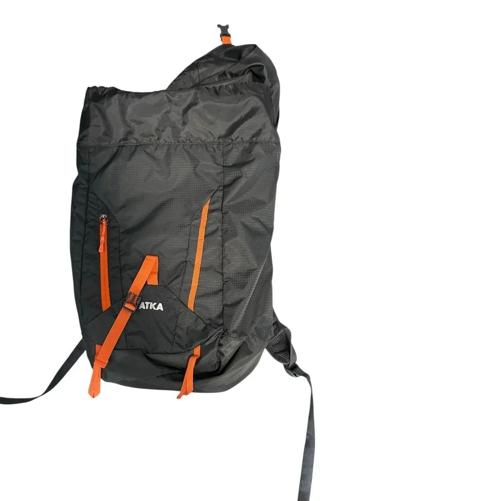 Ozark Trail Atka Backpack Unisex OS Black Orange Excellent Lightweight‎ Ripstop